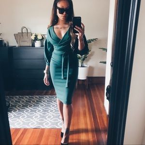 Emerald Midi Dress